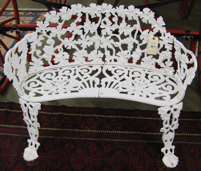 Appraisal: FOUR-PIECE METAL GARDEN FURNITURE GROUP -piece cast iron set comprising