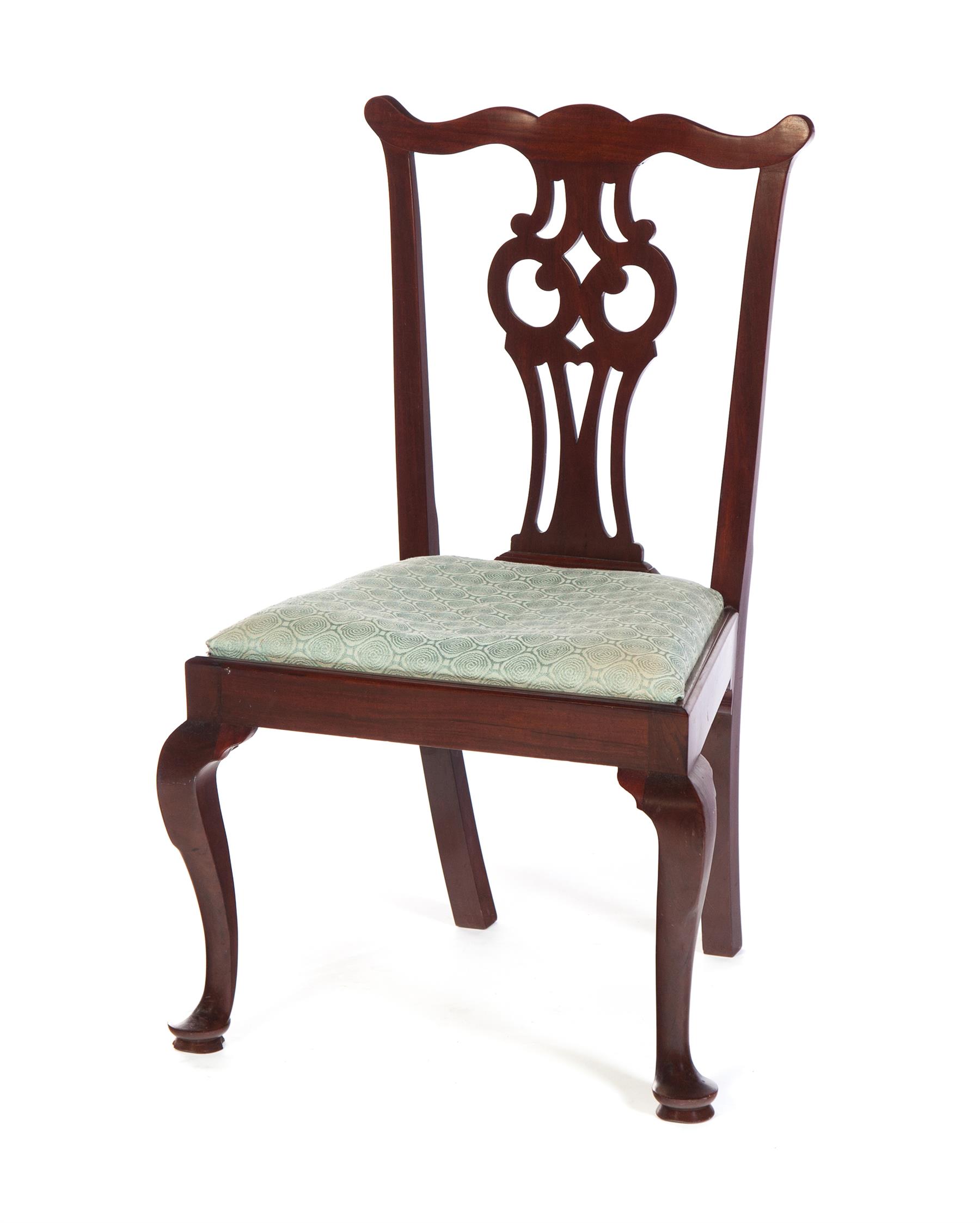 Appraisal: MASSACHUSETTS SIDE CHAIR Second half- th century mahogany Queen Anne