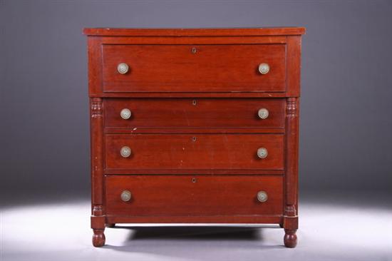 Appraisal: AMERICAN CLASSICAL CHEST OF DRAWERS Circa Rectangular top above deep