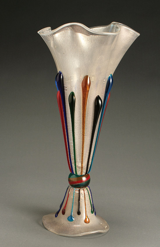 Appraisal: Murano Glass 'Tulip' Vase Circa s Having a tapering clear