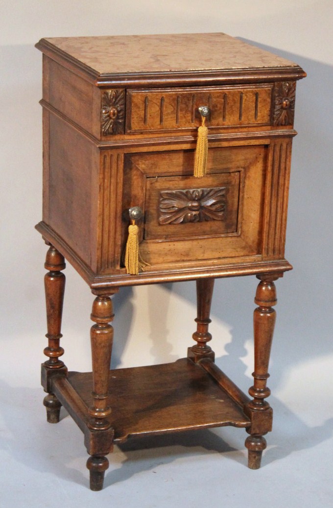 Appraisal: An early thC French walnut Empire style side cabinet with