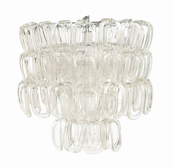 Appraisal: Angelo Mangiarotti Italian born Chandelier for Vetreria Vistosi s glass