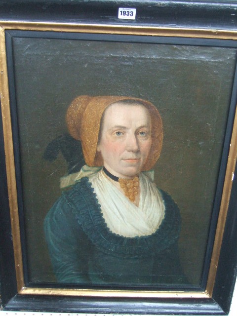 Appraisal: Austrian School th century Portrait of a lady head and