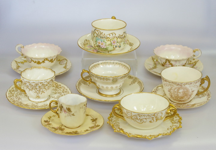 Appraisal: Sixteen-Piece Collection of American Belleek Porcelain comprised of a pair