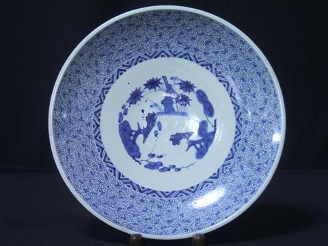 Appraisal: JAPANESE UNDERGLAZE BLUE AND WHITE ARITA CHARGER The central roundel