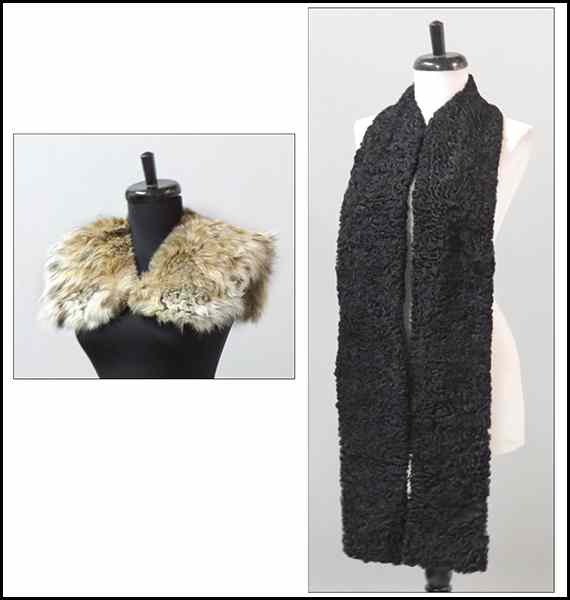 Appraisal: LYNX FUR COLLAR Together with a persian lamb collar length