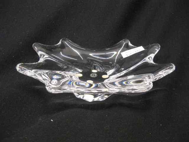 Appraisal: Baccarat Crystal Dish freeform '' x '' signed excellent