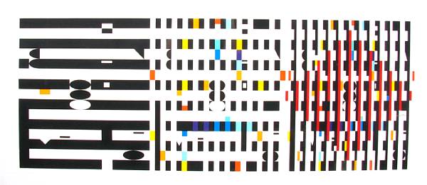 Appraisal: Yaacov Agam Untitled Composition Silkscreen printed in colors on wove