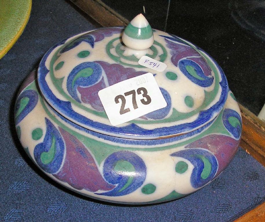 Appraisal: A Poole pottery lidded vase -