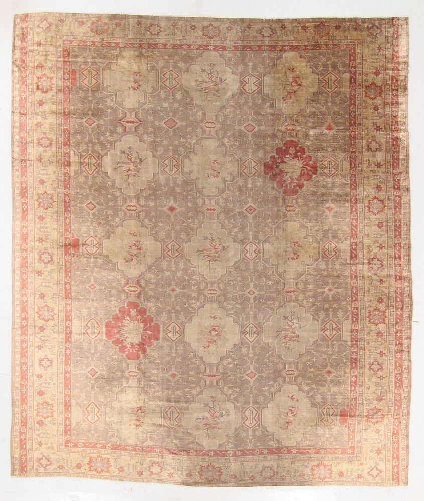 Appraisal: Antique Agra Rug India ' '' x ' '' Antique