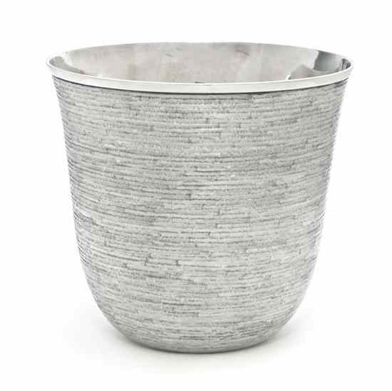 Appraisal: An Italian Silver Ice Bucket Buccellati Milano having a brushed