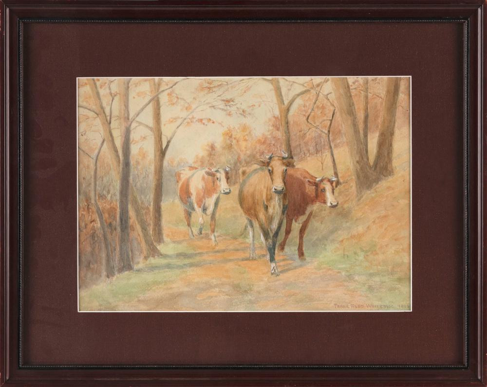 Appraisal: FRANK REED WHITESIDE PENNSYLVANIA MAINE - COWS ON A PATH