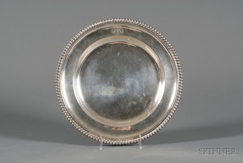 Appraisal: Odiot Silver Platter Paris first half th century round with