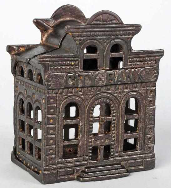 Appraisal: Cast Iron City Bank Still Bank Condition Excellent Size T