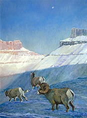 Appraisal: Geoff Parker Present Wyoming Winteroil on canvas x in