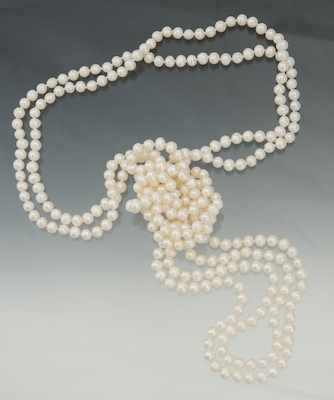 Appraisal: A Long Strand of Freshwater Cultured Pearls An attractive inch