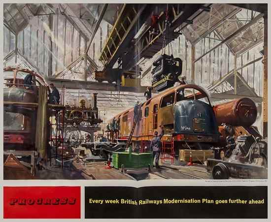 Appraisal: CUNEO Terence PROGRESS British Railways lithograph in colours cond B