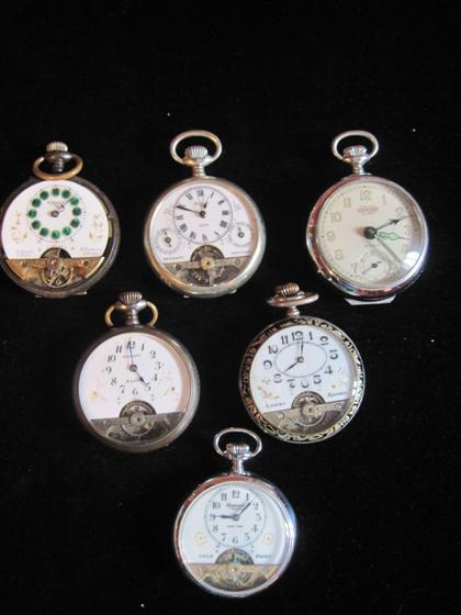 Appraisal: Six open face day pocket alarm watches th th century