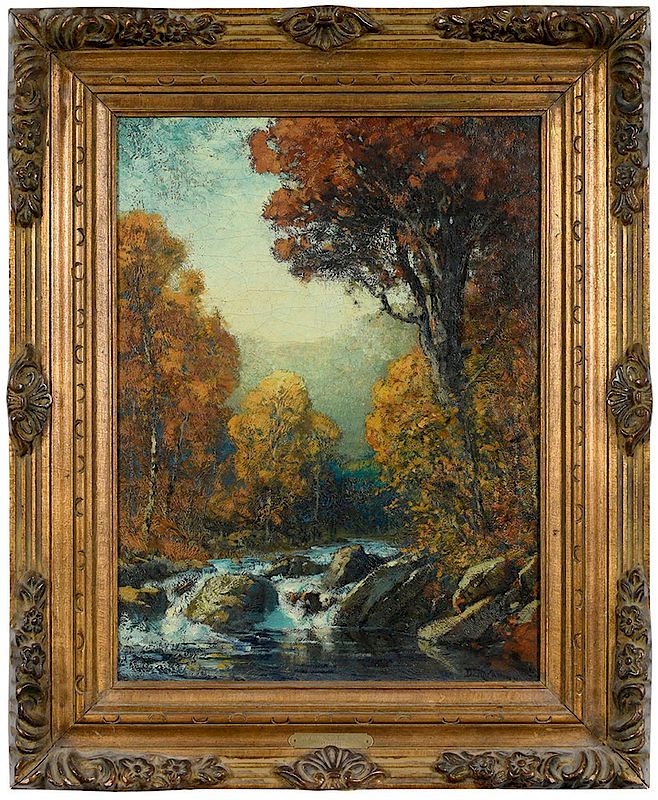 Appraisal: Franklin DeHaven American - Autumn Landscape signed lower right DeHaven