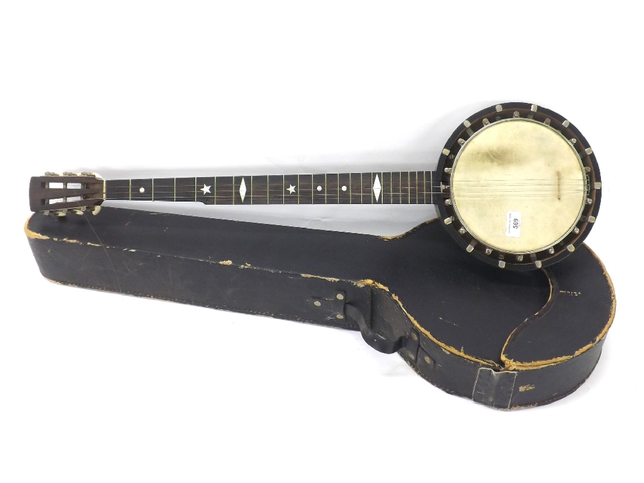 Appraisal: J E Dallas five string banjo no case