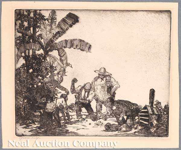 Appraisal: Horace Devitt Welsh American - African Golf-The Crap Shooters etching