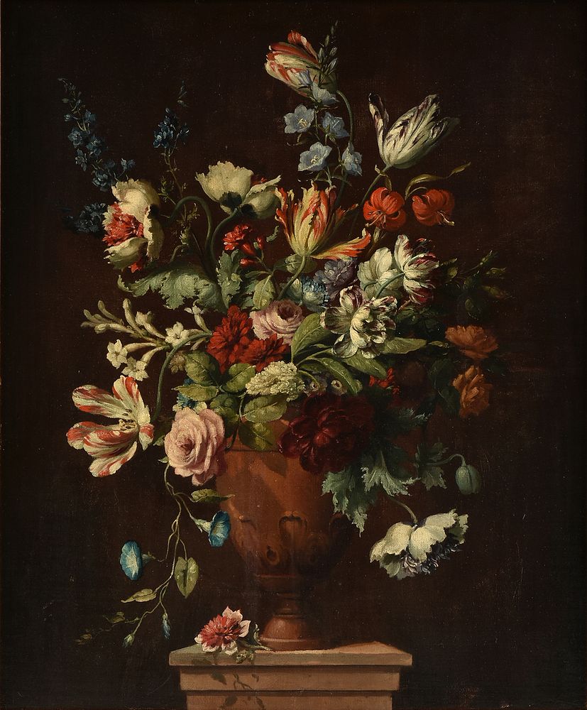 Appraisal: A DUTCH SCHOOL PAINTING Still life with Peppermint Tulips Morning