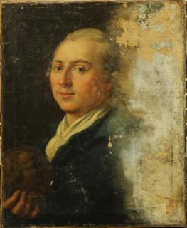 Appraisal: Unsigned Antique Oil Painting Depicting a young gentleman in th