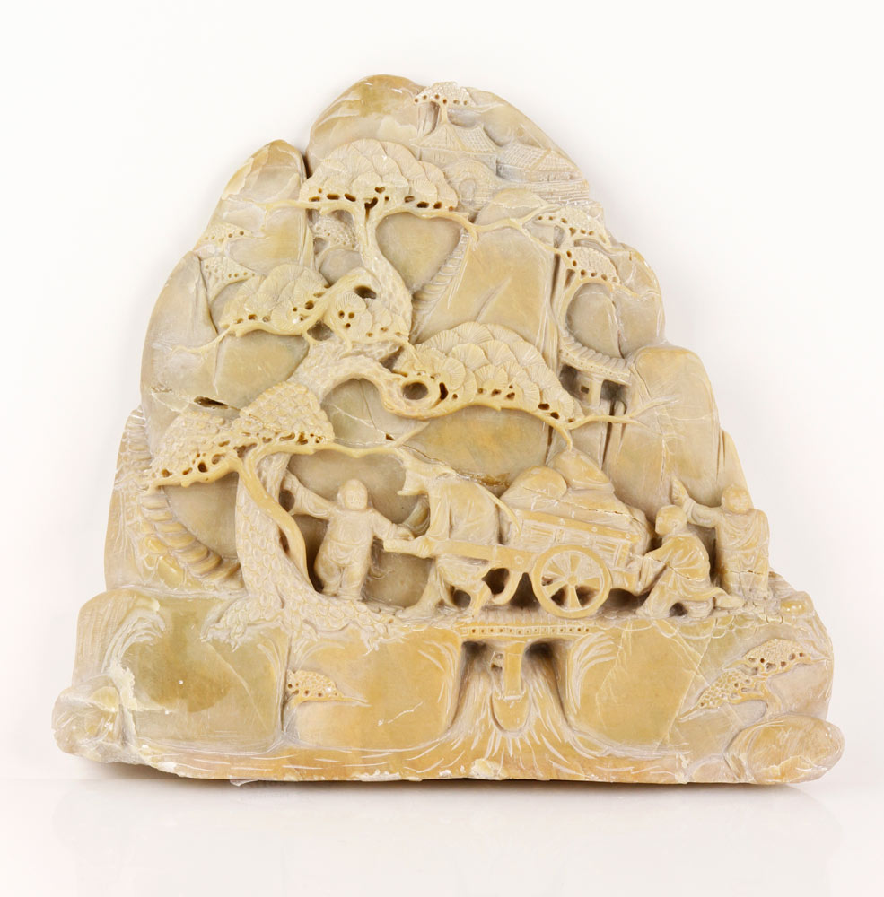 Appraisal: - th th C Chinese Stone Carving th th century