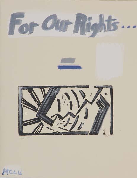 Appraisal: CIVIL RIGHTS PORTFOLIO For Our Rights Porfolio with linoleum print