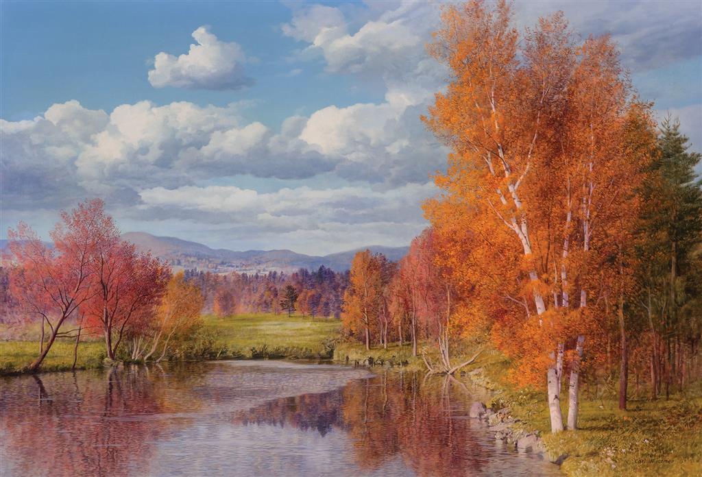 Appraisal: CARL WUERMER American - Autumn Tranquility oil on canvas signed