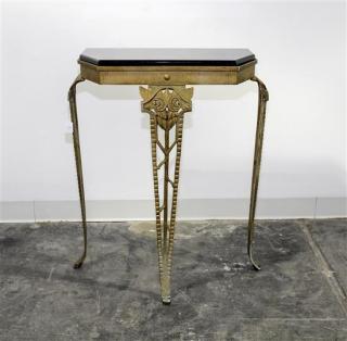 Appraisal: An Art Deco Gilt Bronze Console Table Height x width