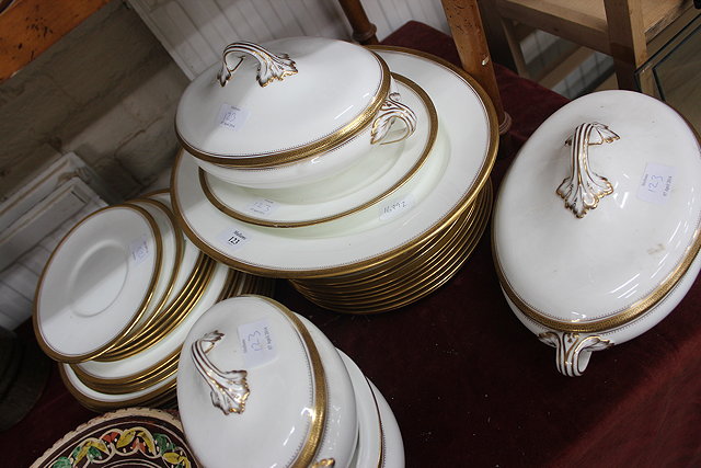 Appraisal: A T GOODE CO WEDGEWOOD PART DINNER SERVICE with gilt