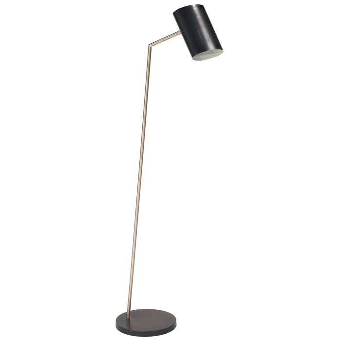 Appraisal: Laurel floor lamp USA s black enameled metal base and