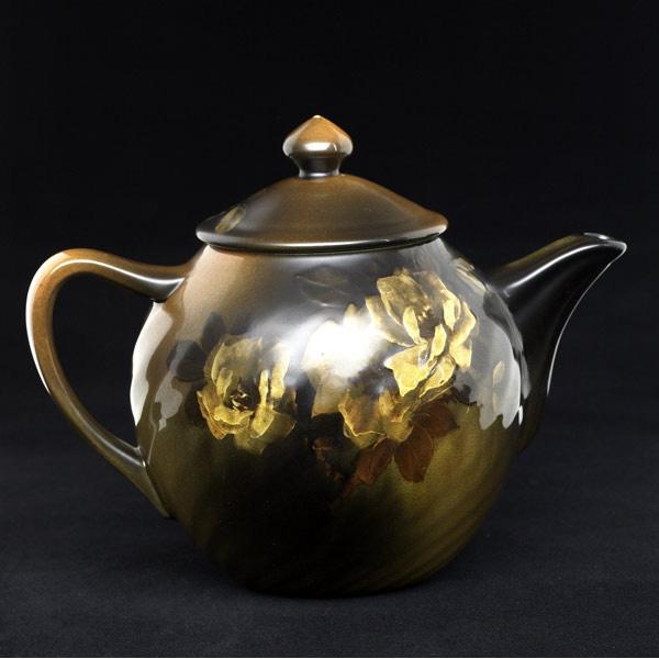 Appraisal: ROOKWOOD Standard Glaze teapot painted by Contance Baker with yellow