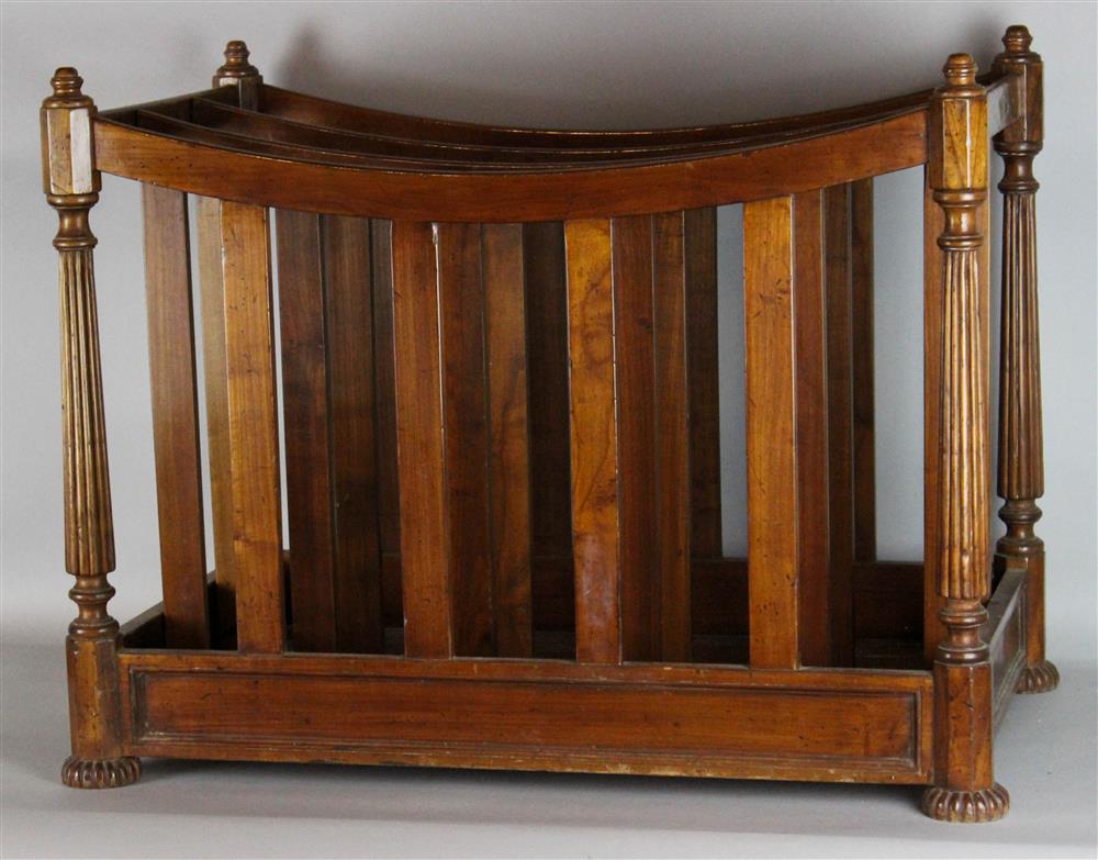 Appraisal: LARGE REGENCY STYLE MAHOGANY CANTERBURY having a shaped top with