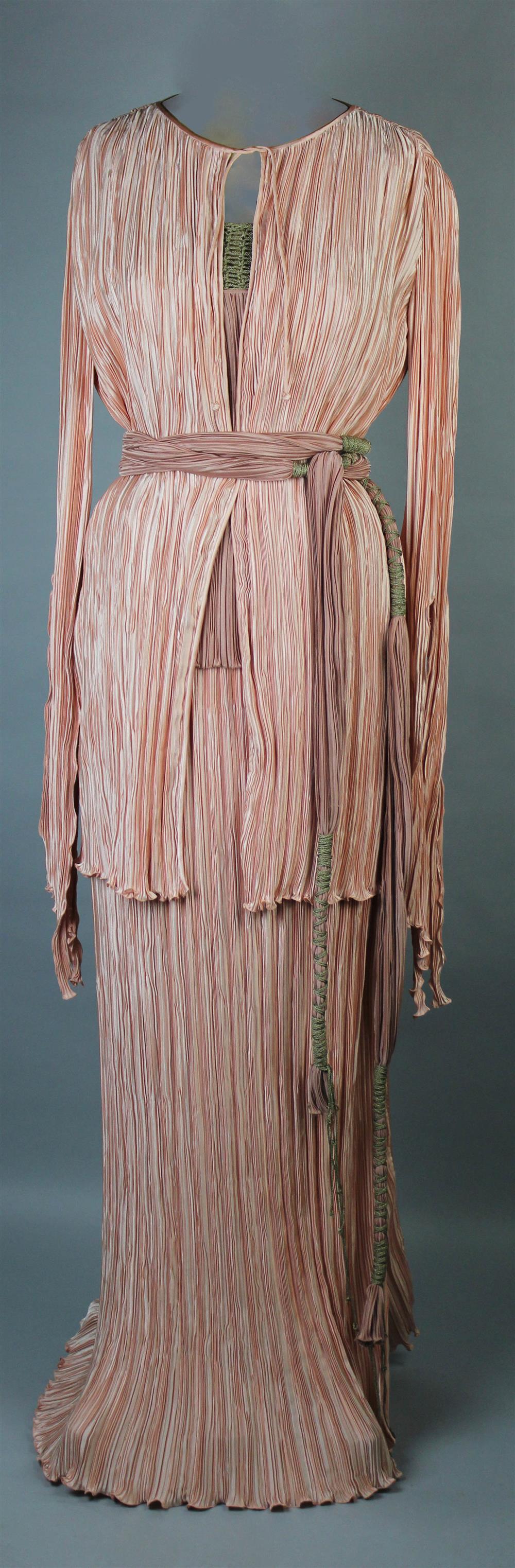 Appraisal: MARY MCFADDEN PLEATED THREE PIECE EVENING ENSEMBLE size of two-tone