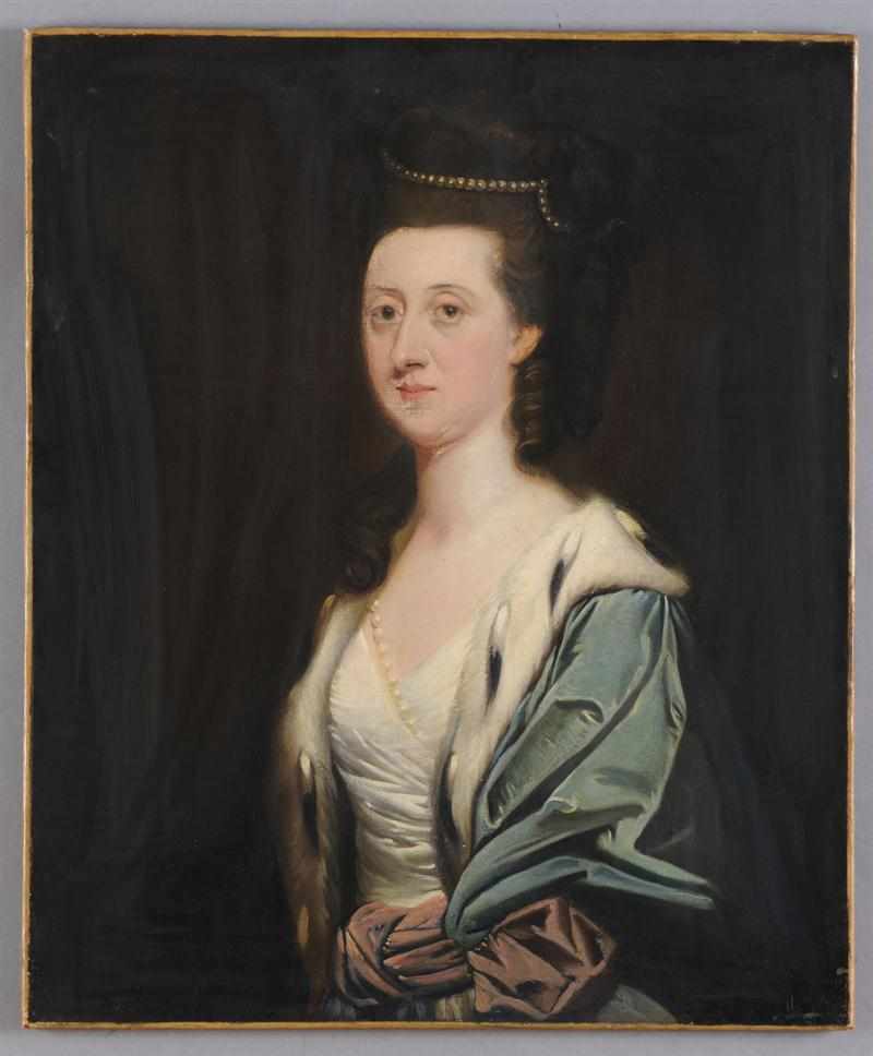 Appraisal: ATTRIBUTED TO FRANCIS COTES PORTRAIT OF A LADY IN ERMINE-TRIMMED