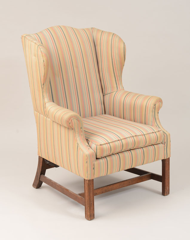 Appraisal: George III Style Mahogany Winged Armchair x x in Estimate