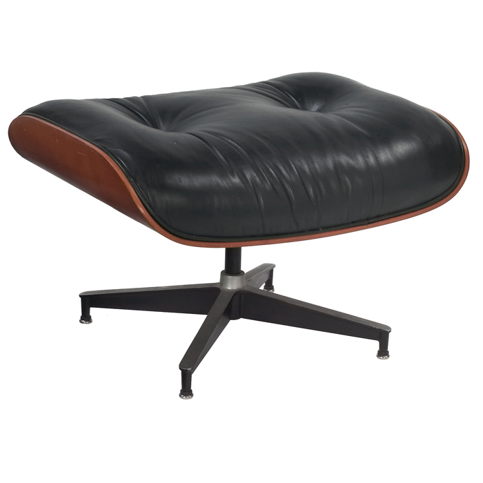 Appraisal: Charles and Ray Eames ottoman by Herman Miller cherryplywood shell