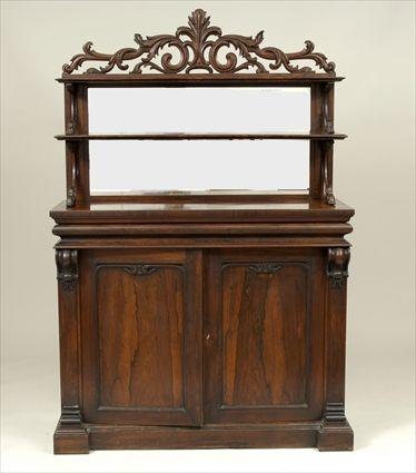 Appraisal: English Mid-Victorian Rosewood Chiffoniere x x in