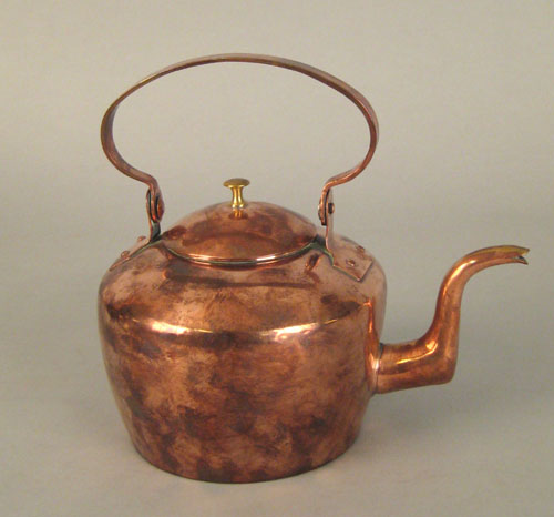 Appraisal: American copper kettle ca h