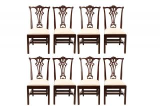 Appraisal: Set Mahogany Chippendale Style Dining Chairs English mid to late