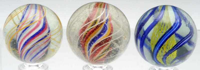 Appraisal: Lot of Swirl Marbles Includes one red white and blue