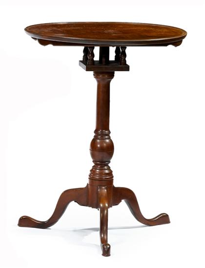 Appraisal: Chippendale walnut candlestand late th century