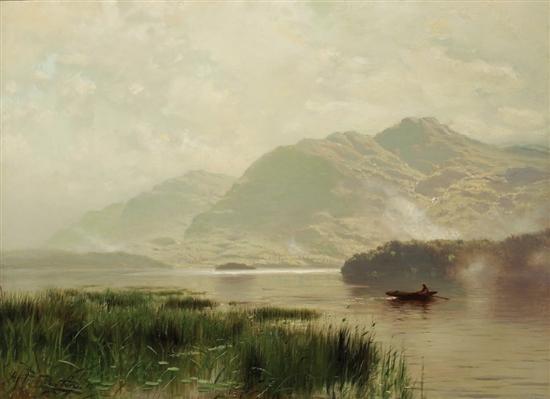 Appraisal: ARTHUR PARTON American - Morning Row on the Lake oil