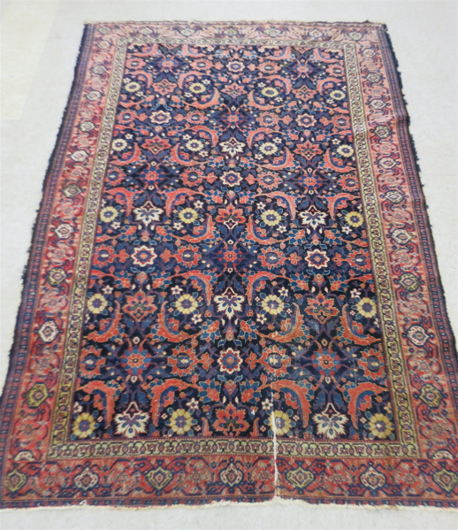 Appraisal: SEMI-ANTIQUE PERSIAN SENNEH AREA RUG overall Mina Khani floral design