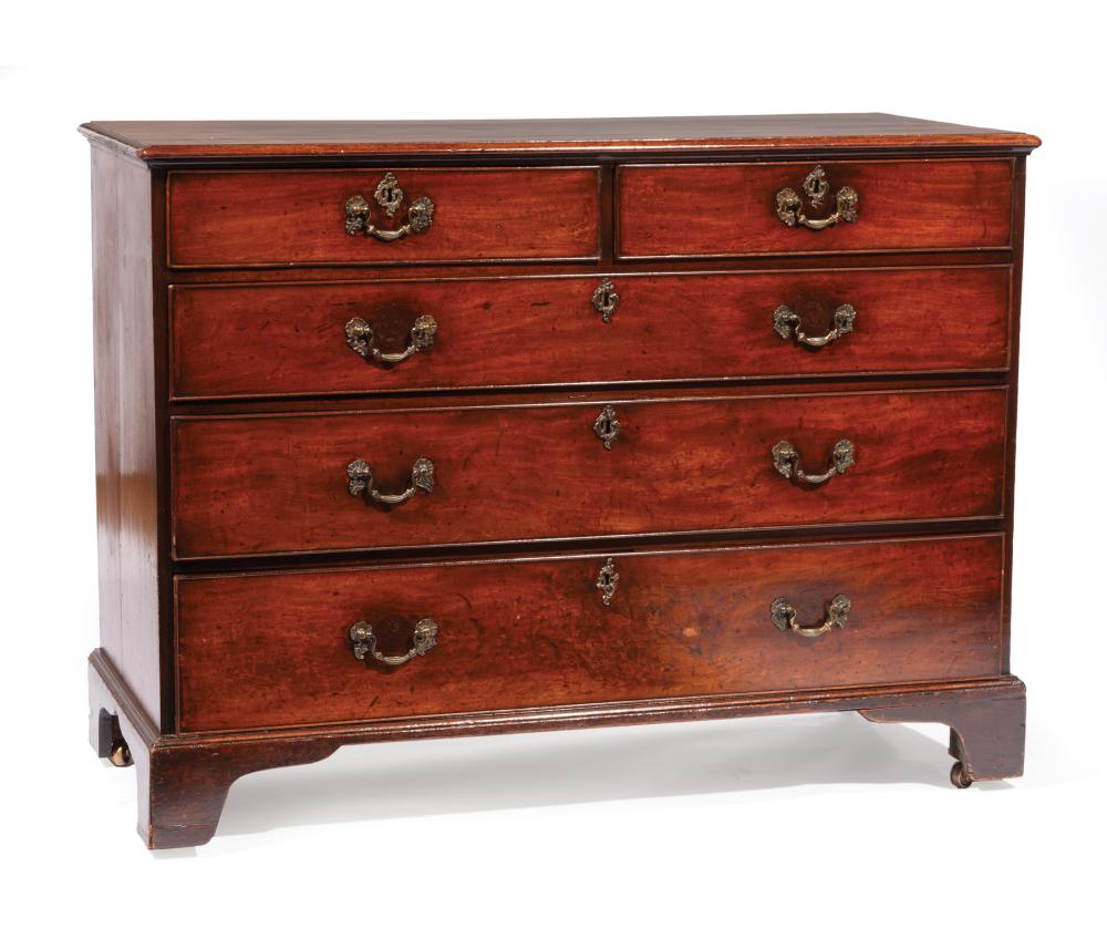 Appraisal: George III Mahogany Chest of Drawers c - two short