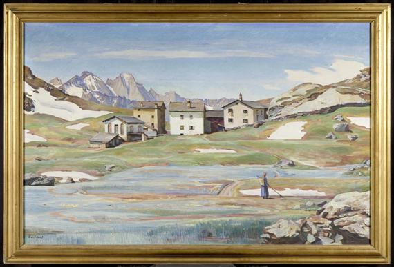 Appraisal: SALIS-SOGLIO CARL ALBERT VON Turin - Alp Gravasalvas Village in