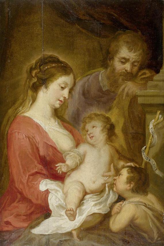 Appraisal: Attributed to HOECKE JAN VAN DEN Antwerp The Holy Family