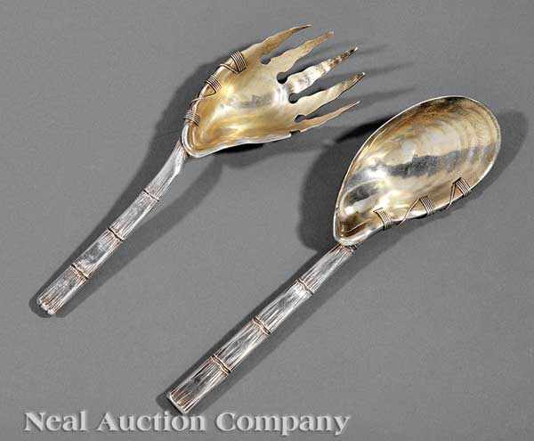 Appraisal: A Gorham Bamboo Pattern Sterling Silver Salad Serving Fork and